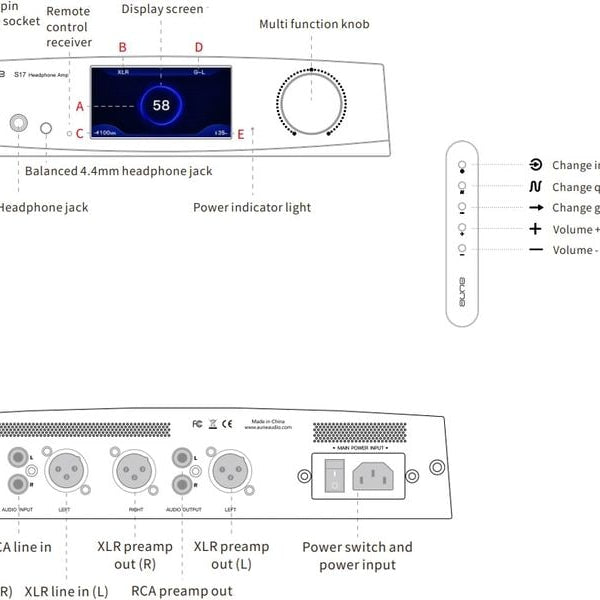 Aune Kopfhörerverstärker & USB-DAC S17 Pro Silber