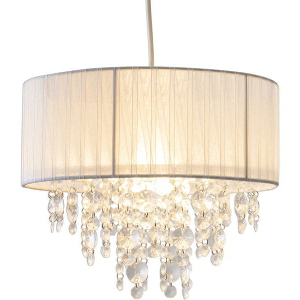 Näve Pendelleuchte «Kristallo» Weiss