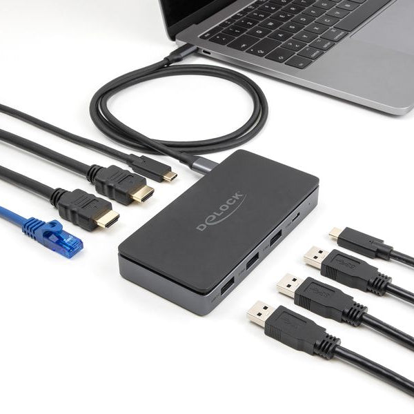 Delock Dockingstation USB Type-C 4K HDMI/USB/Gibabit LAN/PD 3.0