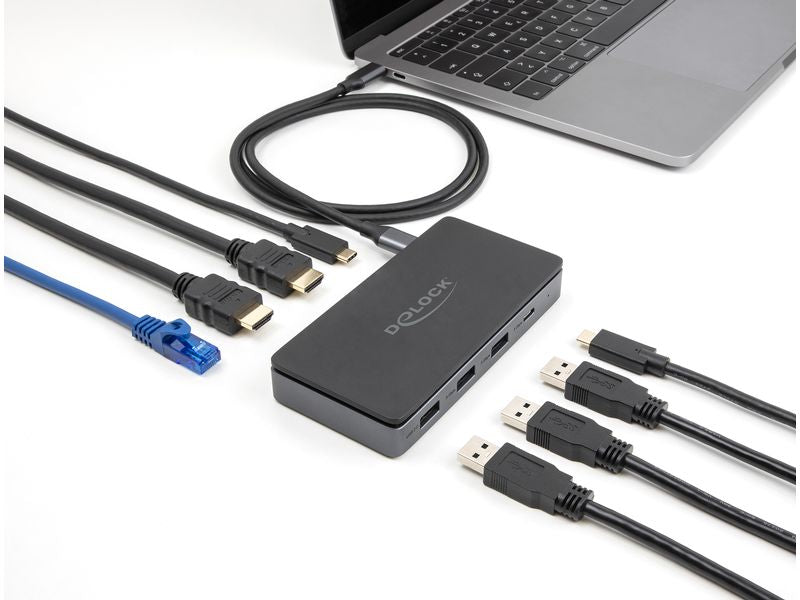 Delock Dockingstation USB Type-C 4K HDMI/USB/Gibabit LAN/PD 3.0