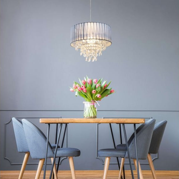 Näve Pendelleuchte «Kristallo» Grau