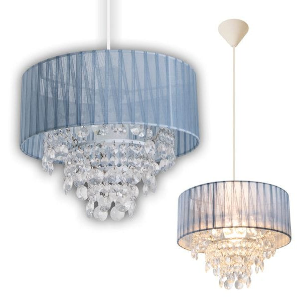 Näve Pendelleuchte «Kristallo» Grau