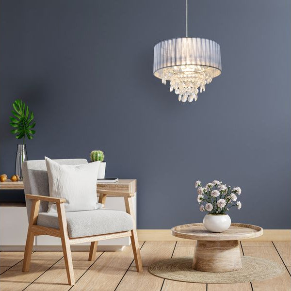 Näve Pendelleuchte «Kristallo» Grau