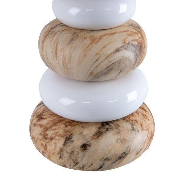 Näve Tischleuchte «Stoney» h: 31 cm Braun