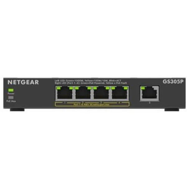 Netgear PoE Switch GS305Pv3 5 Port, PoE Budget: 63 W