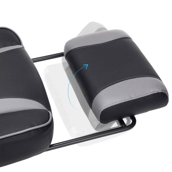 Songmics Bürostuhl mit neigbarer Rückenlehne, Schwarz / Grau