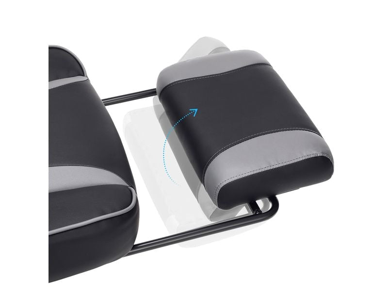 Songmics Bürostuhl mit neigbarer Rückenlehne, Schwarz / Grau