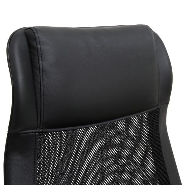 Songmics Bürostuhl mit atmungsaktiver Rückenlehne, Schwarz / Silber