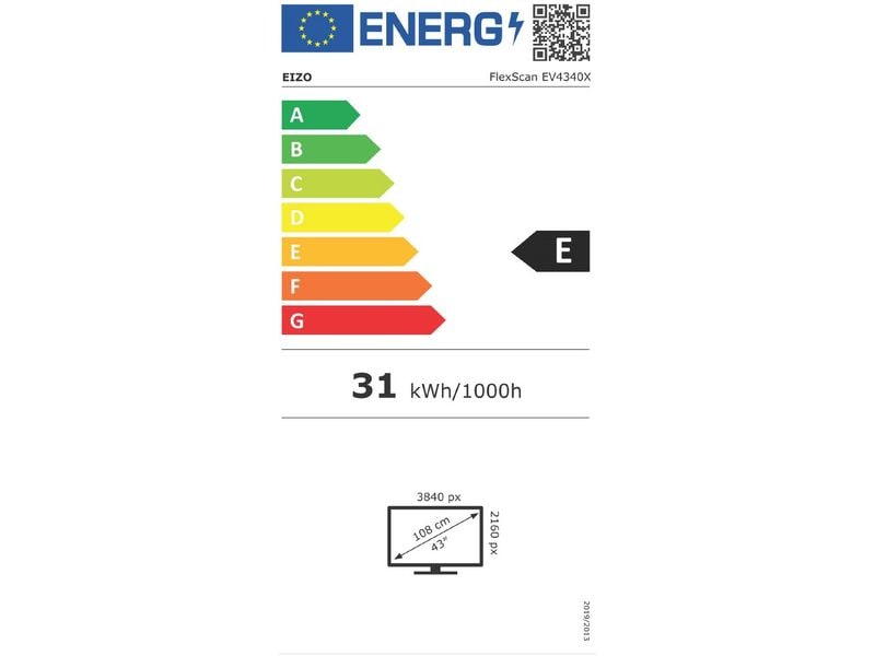 EIZO Monitor FlexScan EV4340X Weiss