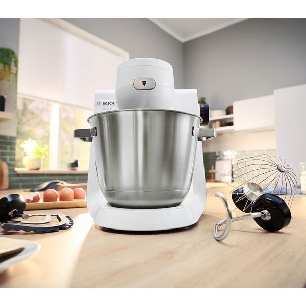 Bosch Küchenmaschine Serie 6 MUMS6EW22 Edelstahl/Weiss