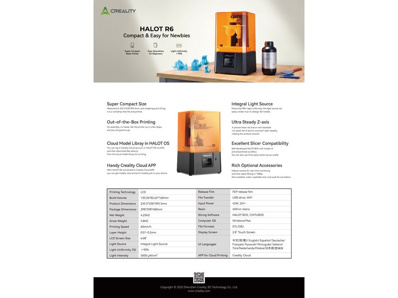 Creality 3D-Drucker Halot R6