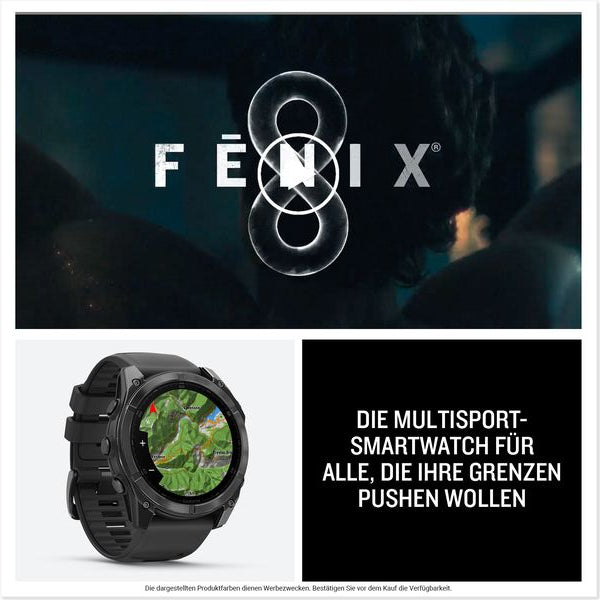 GARMIN Sportuhr Fenix 8 AMOLED, 47 mm Weiss