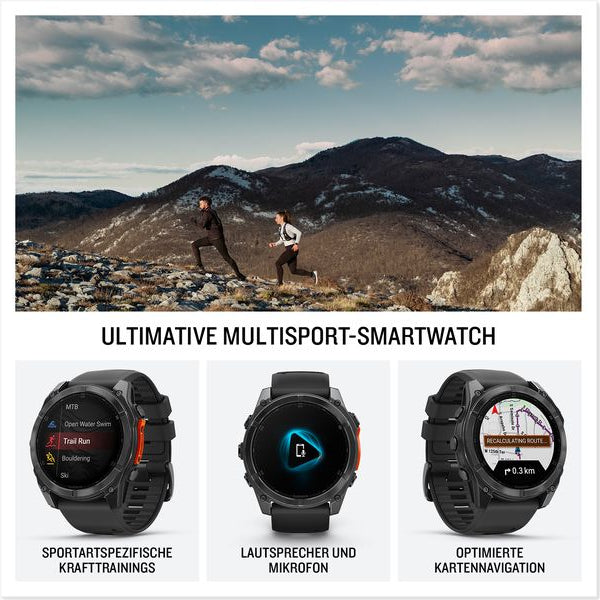 GARMIN Sportuhr Fenix 8 AMOLED, 51 mm Weiss