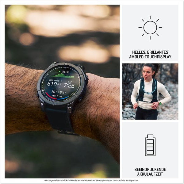 GARMIN Sportuhr Fenix E, 47 mm Schwarz