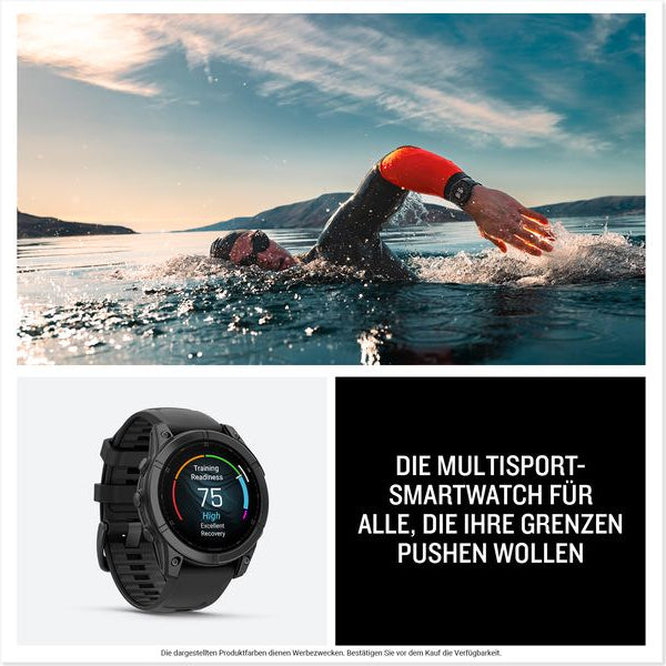 GARMIN Sportuhr Fenix E, 47 mm Schwarz