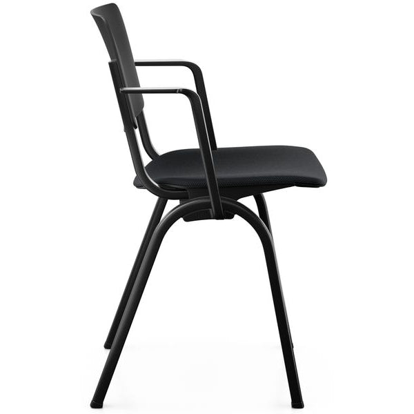 HÅG Konferenzstuhl Celi 9140 mit Armlehnen, Schwarz / Schwarz