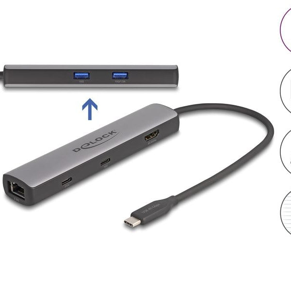 Delock Dockingstation USB-C HDMI/USB 10 Gbps/2.5 Gigabit LAN/PD 3.0