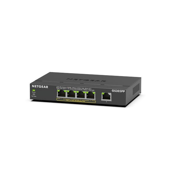 Netgear PoE+ Switch GS305PPv3 5 Port, PoE Budget: 83 W