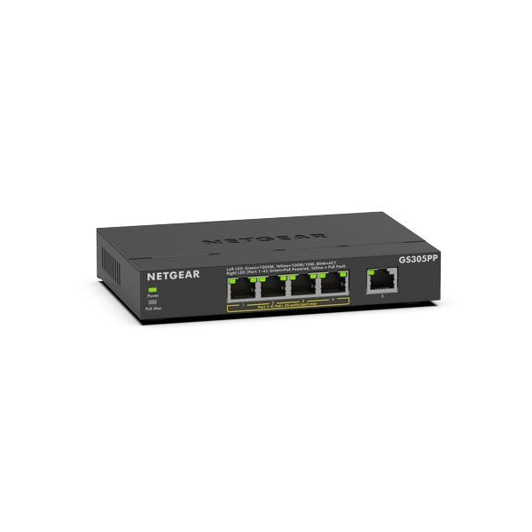 Netgear PoE+ Switch GS305PPv3 5 Port, PoE Budget: 83 W