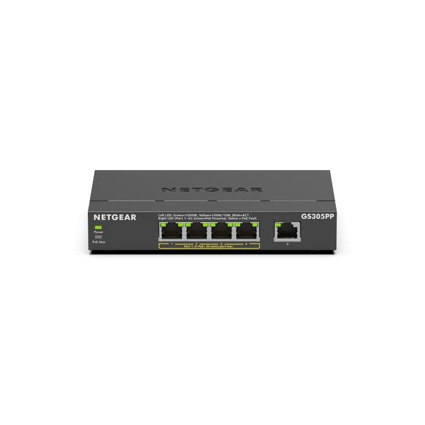 Netgear PoE+ Switch GS305PPv3 5 Port, PoE Budget: 83 W