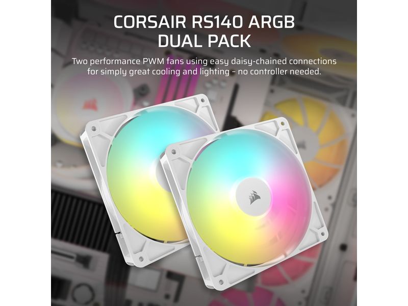 Corsair PC-Lüfter RS140 ARGB Doppelpack
