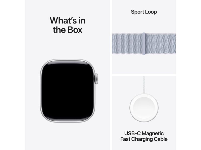 Apple Watch Series 10 42 mm Alu Silber Loop Blau