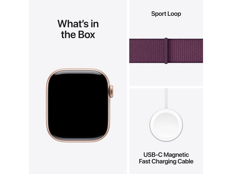 Apple Watch Series 10 42 mm Alu Roségold Loop Plum