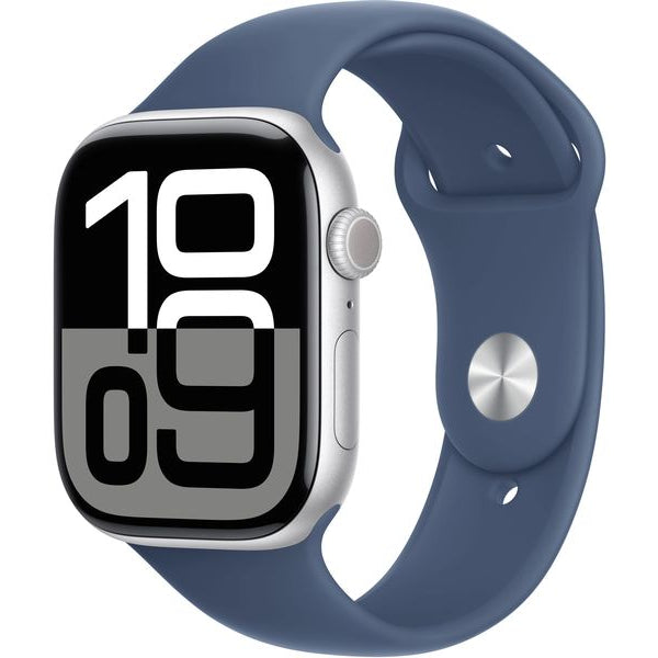 Apple Watch Series 10 46 mm LTE Alu Silber Sport Denim M/L