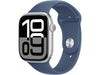 Apple Watch Series 10 46 mm Alu Silber Sport Denim S/M