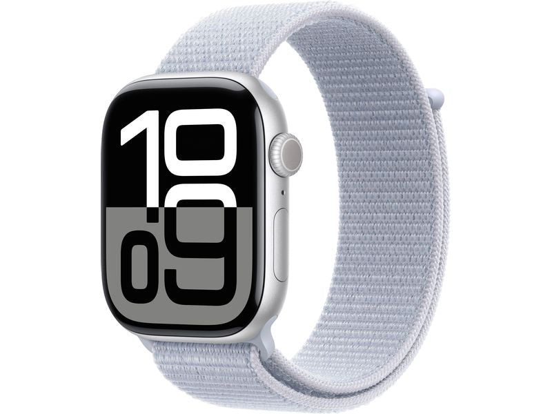 Apple Watch Series 10 46 mm LTE Alu Silber Loop Blau