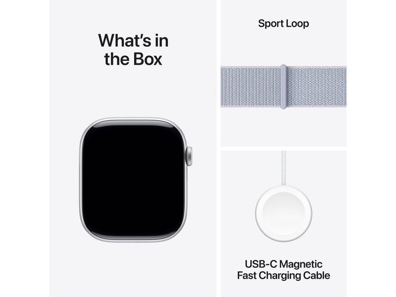 Apple Watch Series 10 46 mm LTE Alu Silber Loop Blau