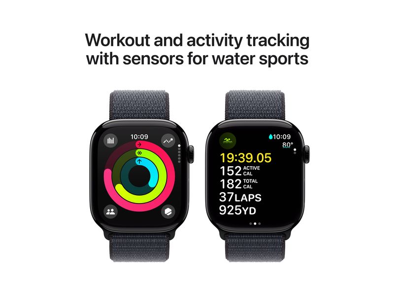 Apple Watch Series 10 46 mm Alu Jet Black Sport M/L