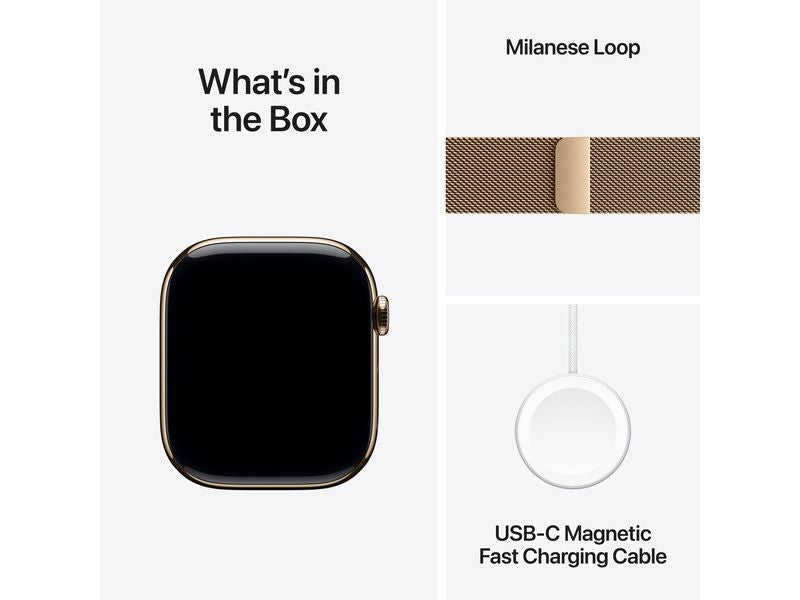 Apple Watch Series 10 46 mm LTE Titanium Gold Loop Milanese S/M