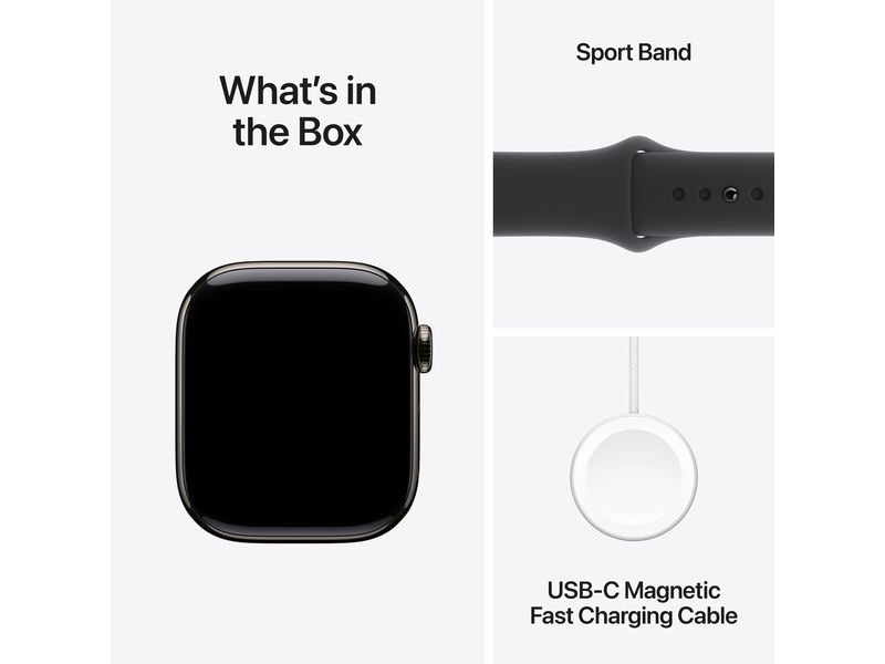 Apple Watch Series 10 42 mm LTE Titanium Jet Black Sport M/L