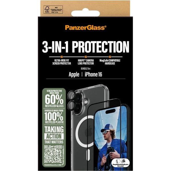 Panzerglass 3-in-1 Protection Bundle iPhone 16