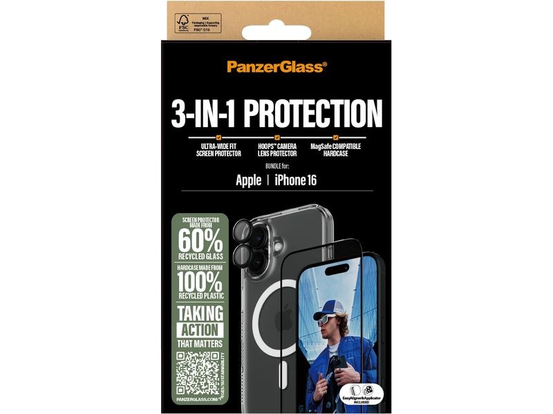 Panzerglass 3-in-1 Protection Bundle iPhone 16