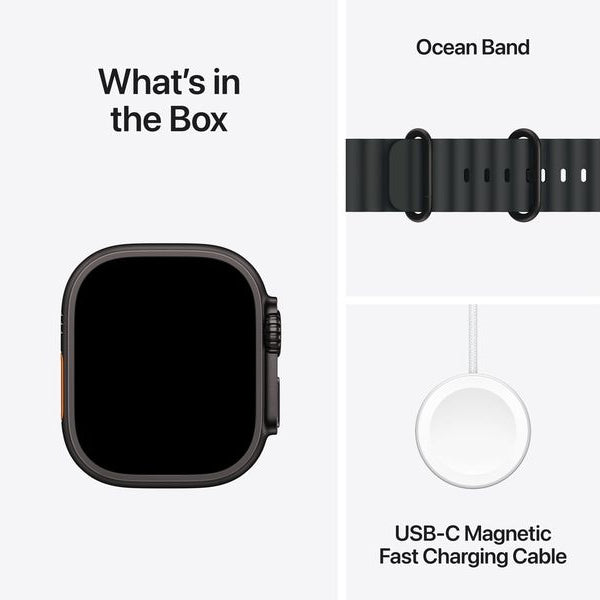 Apple Watch Ultra 2 Black Titanium Ocean Band Schwarz