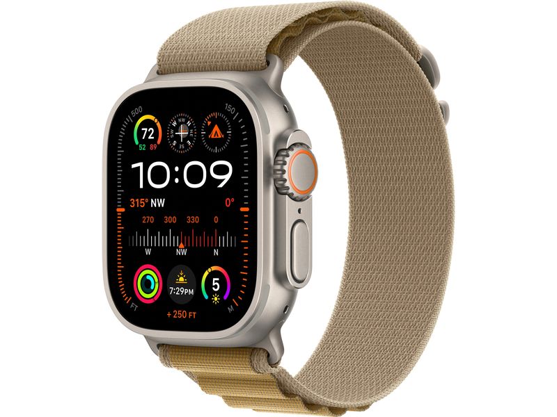 Apple Watch Ultra 2 Natural Titanium Alpine Loop Tan Small