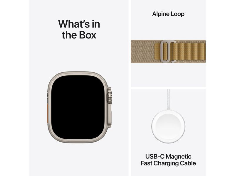 Apple Watch Ultra 2 Natural Titanium Alpine Loop Tan Small