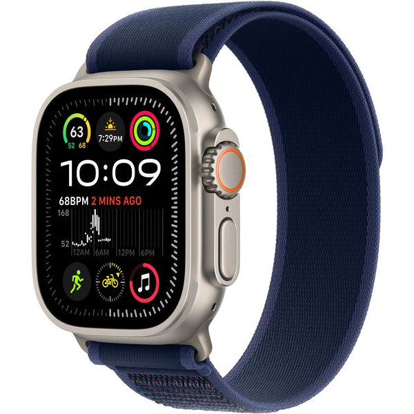 Apple Watch Ultra 2 Natural Titanium Trail Loop Blau S/M