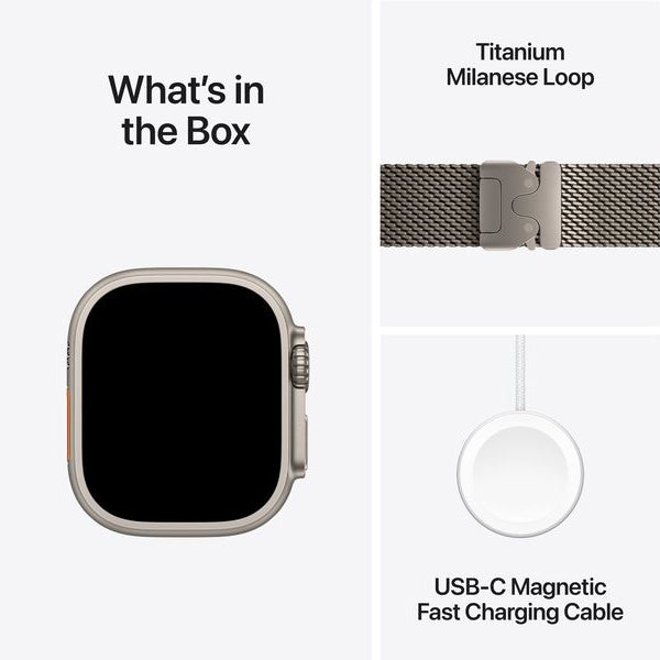 Apple Watch Ultra 2 Natural Titanium Milanese Loop Natural L