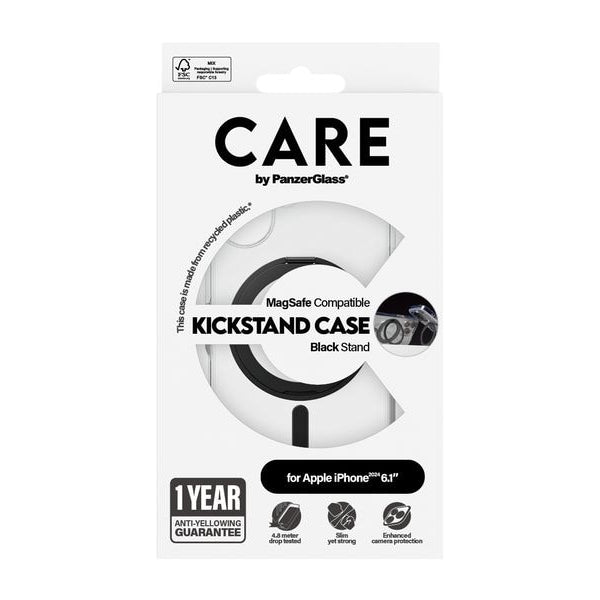 CARE Back Cover Feature Kickstand iPhone 16 Schwarz