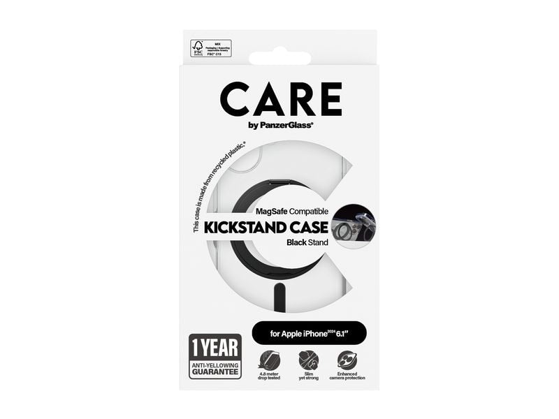 CARE Back Cover Feature Kickstand iPhone 16 Schwarz