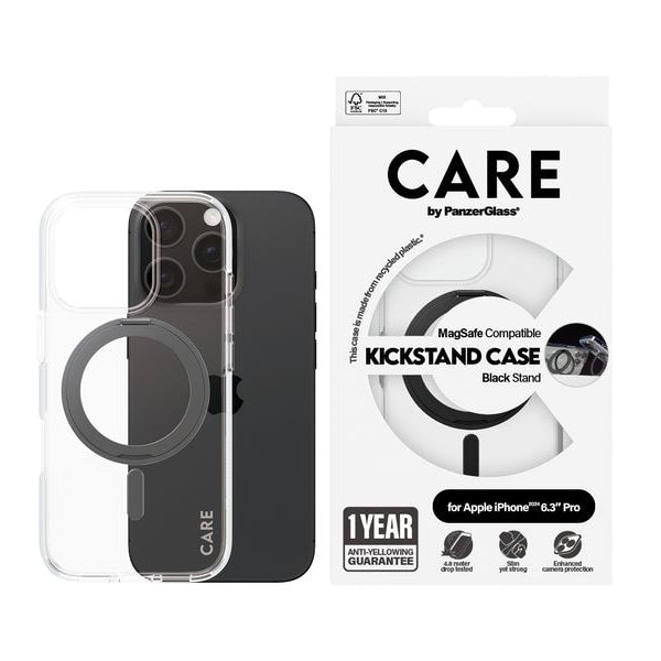 CARE Back Cover Feature Kickstand iPhone 16 Pro Schwarz