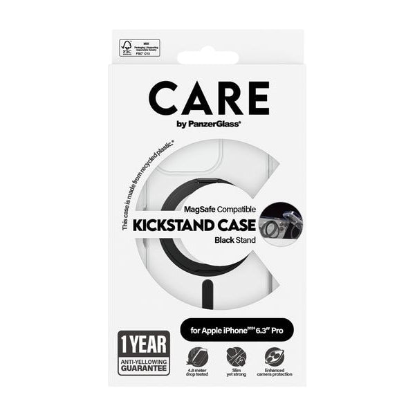 CARE Back Cover Feature Kickstand iPhone 16 Pro Schwarz