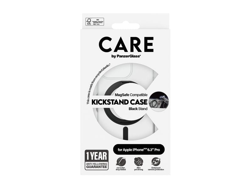 CARE Back Cover Feature Kickstand iPhone 16 Pro Schwarz