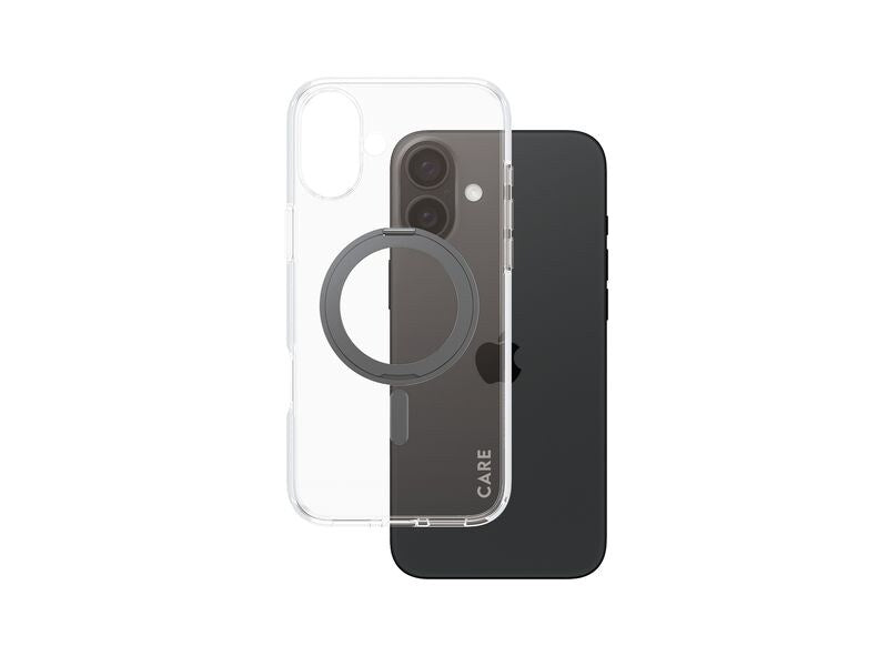 CARE Back Cover Feature Kickstand iPhone 16 Plus Schwarz
