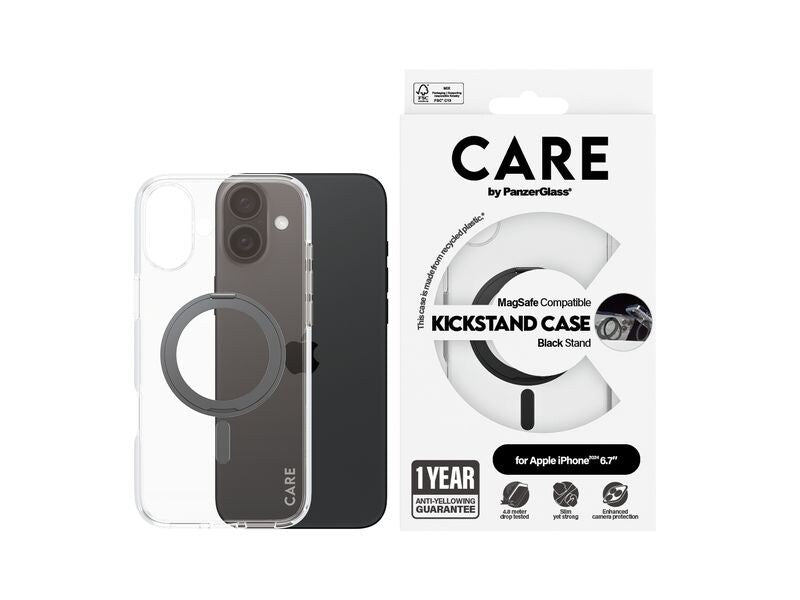 CARE Back Cover Feature Kickstand iPhone 16 Plus Schwarz
