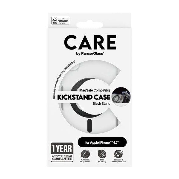 CARE Back Cover Feature Kickstand iPhone 16 Plus Schwarz