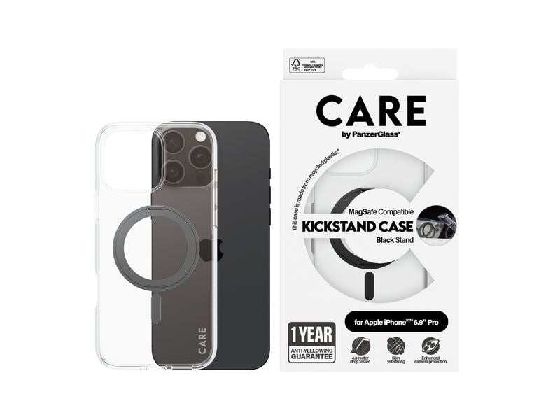 CARE Back Cover Feature Kickstand iPhone 16 Pro Max Schwarz